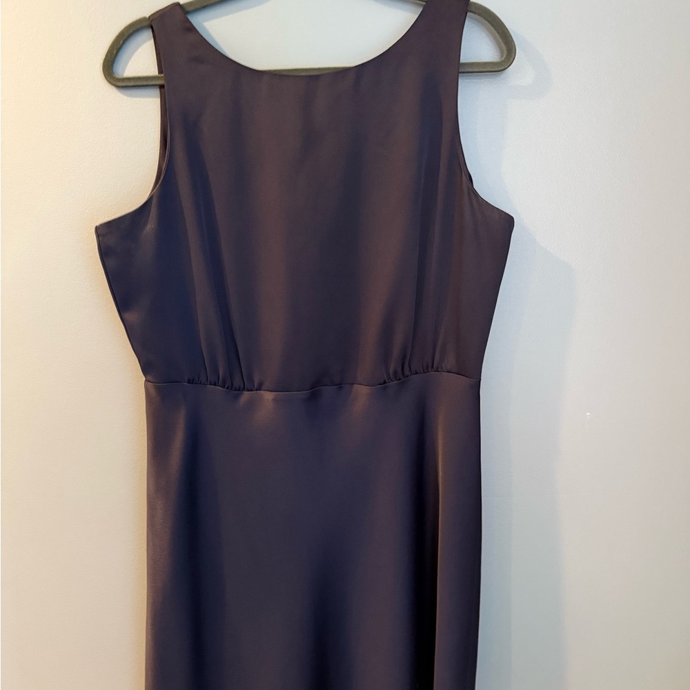 BHLDN Brown Sleeveless Scoop Neck Sheath Midi Dress